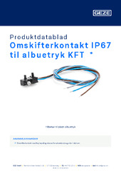 Omskifterkontakt IP67 til albuetryk KFT  * Produktdatablad DA