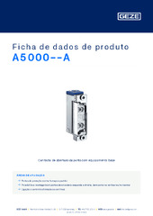 A5000--A Ficha de dados de produto PT