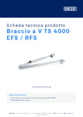 Braccio a V TS 4000 EFS / RFS Scheda tecnica prodotto IT