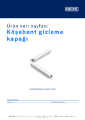 Köşebent gizleme kapağı Ürün veri sayfası TR