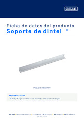 Soporte de dintel  * Ficha de datos del producto ES