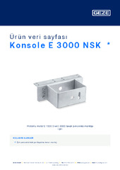 Konsole E 3000 NSK  * Ürün veri sayfası TR
