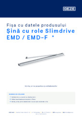Șină cu role Slimdrive EMD / EMD-F  * Fișa cu datele produsului RO