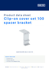 Clip-on cover set 100 spacer bracket Product data sheet EN