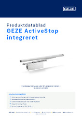 GEZE ActiveStop integreret Produktdatablad DA
