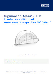 Hauba za zaštitu od vremenskih neprilika GC 304  * Sigurnosno-tehnički list HR