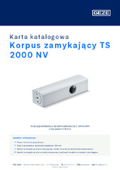 Korpus zamykający TS 2000 NV Karta katalogowa PL