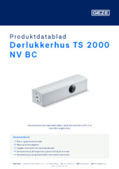 Dørlukkerhus TS 2000 NV BC Produktdatablad NB