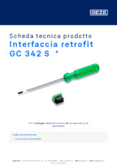 Interfaccia retrofit GC 342 S  * Scheda tecnica prodotto IT