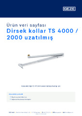 Dirsek kollar TS 4000 / 2000 uzatılmış Ürün veri sayfası TR