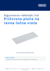 Pričvrsna ploča na ravna lučna vrata Sigurnosno-tehnički list HR