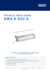 RWA K 600 G Product data sheet EN