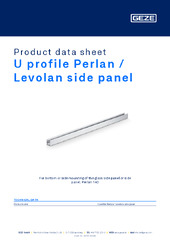 U profile Perlan / Levolan side panel Product data sheet EN
