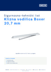 Klizna vodilica Boxer 20,7 mm Sigurnosno-tehnički list HR