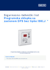 Programska sklopka sa zaslonom DPS bez tipke ISKLJ  * Sigurnosno-tehnički list HR