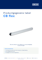 CB flex Productgegevens tabel NL