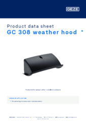 GC 308 weather hood  * Product data sheet EN