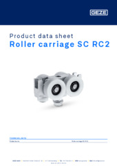 Roller carriage SC RC2 Product data sheet EN
