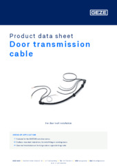 Door transmission cable Product data sheet EN