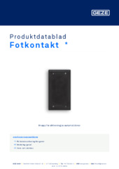 Fotkontakt  * Produktdatablad SV