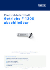 Getriebe F 1200 abschließbar Produktdatenblatt DE