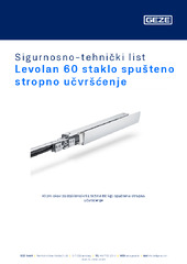 Levolan 60 staklo spušteno stropno učvršćenje Sigurnosno-tehnički list HR