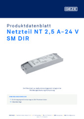 Netzteil NT 2,5 A-24 V SM DIR Produktdatenblatt DE