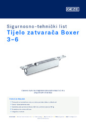 Tijelo zatvarača Boxer 3-6 Sigurnosno-tehnički list HR