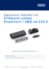 Priključni utikač Powerturn / EMD od 230 V Sigurnosno-tehnički list HR