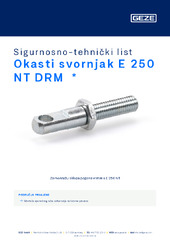 Okasti svornjak E 250 NT DRM  * Sigurnosno-tehnički list HR