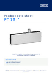 PT 30  * Product data sheet EN