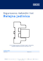 Relejna jedinica Sigurnosno-tehnički list HR