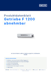 Getriebe F 1200 abnehmbar Produktdatenblatt DE