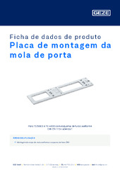 Placa de montagem da mola de porta Ficha de dados de produto PT