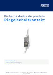 Riegelschaltkontakt Ficha de dados de produto PT