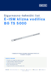 E-ISM klizna vodilica BG TS 5000 Sigurnosno-tehnički list HR