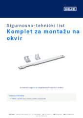 Komplet za montažu na okvir Sigurnosno-tehnički list HR