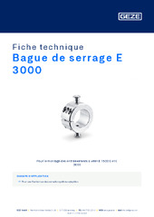 Bague de serrage E 3000 Fiche technique FR