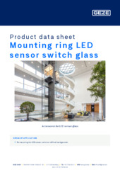 Mounting ring LED sensor switch glass Product data sheet EN