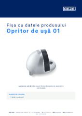 Opritor de ușă 01 Fișa cu datele produsului RO