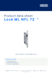 Lock ML NFL 72  * Product data sheet EN