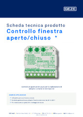 Controllo finestra aperto/chiuso  * Scheda tecnica prodotto IT