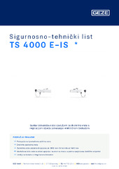 TS 4000 E-IS  * Sigurnosno-tehnički list HR