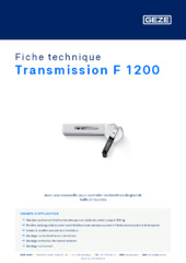 Transmission F 1200 Fiche technique FR