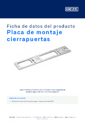 Placa de montaje cierrapuertas Ficha de datos del producto ES