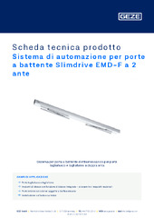 Sistema di automazione per porte a battente Slimdrive EMD-F a 2 ante Scheda tecnica prodotto IT