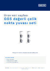 GGS değerli çelik nokta yuvası seti Ürün veri sayfası TR