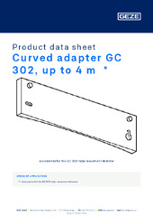 Curved adapter GC 302, up to 4 m  * Product data sheet EN