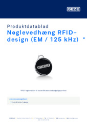 Nøglevedhæng RFID-design (EM / 125 kHz)  * Produktdatablad DA