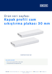 Kapak profili cam sıkıştırma plakası 30 mm Ürün veri sayfası TR